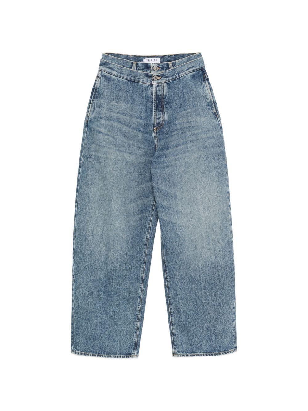THE ATTICO Jeans barrel in cotone azzurro 