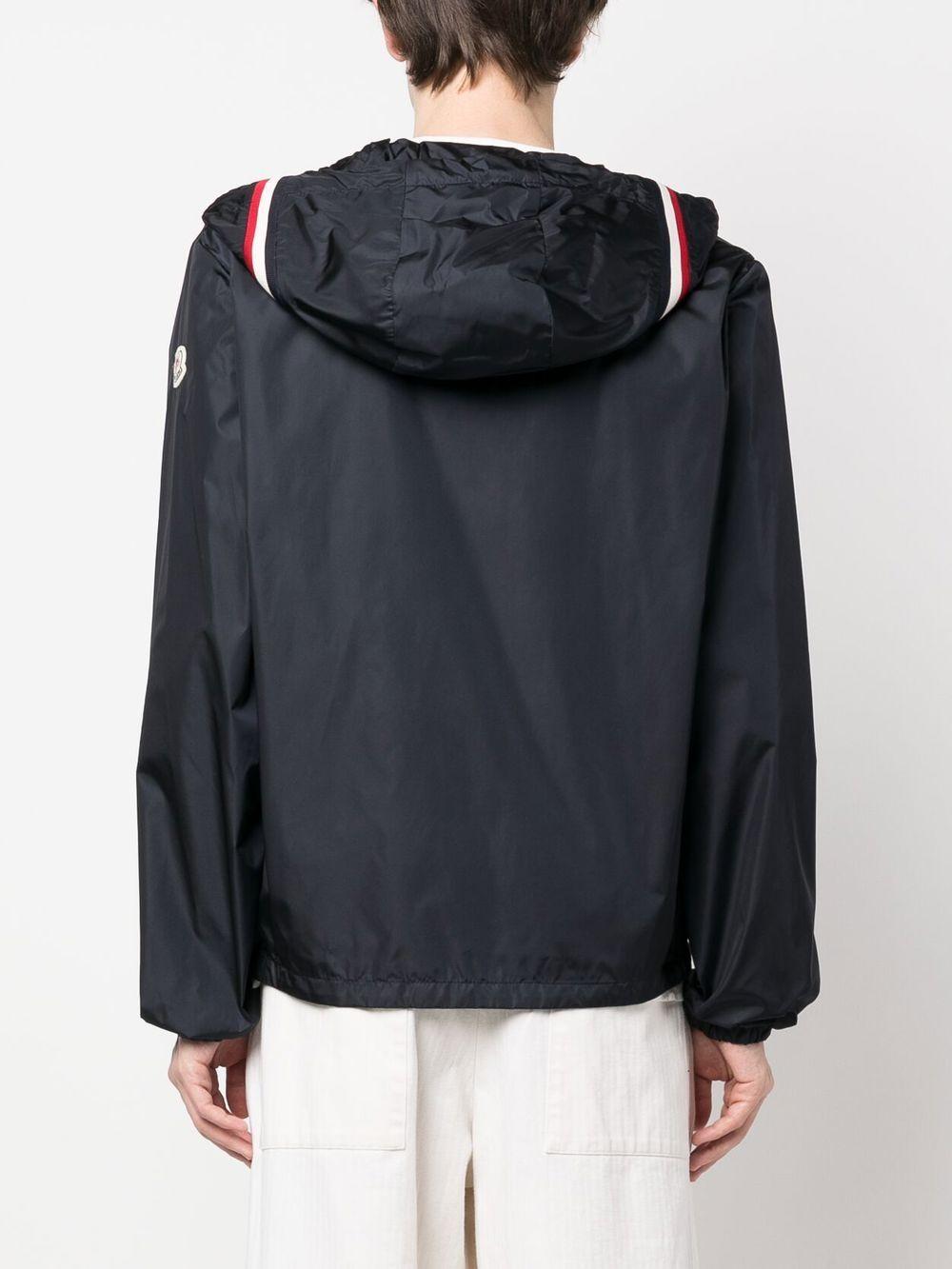 MONCLER Giacca impermeabile con zip e cappuccio 