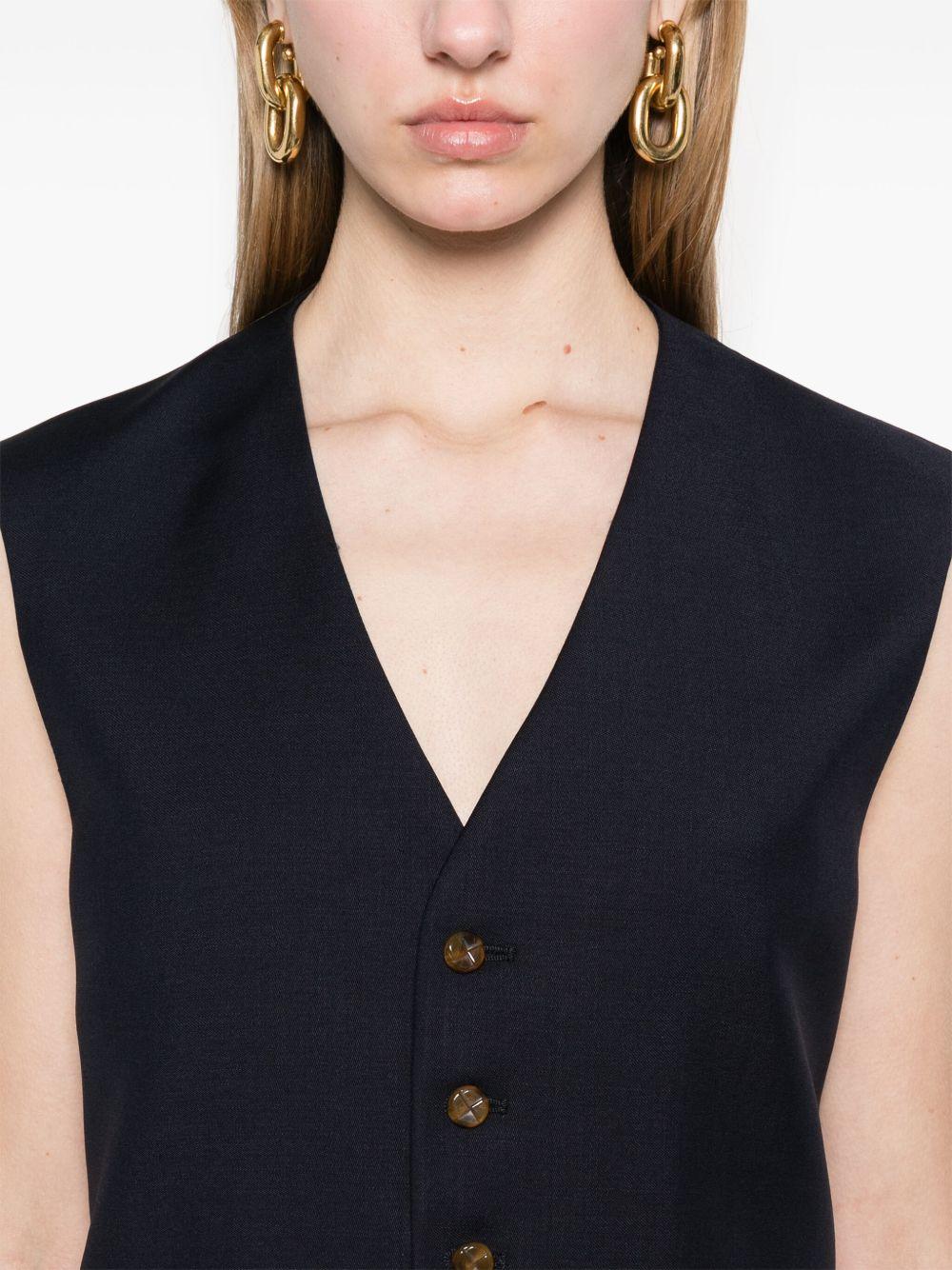 BLAZE Gilet sartoriale Feral First Class in lana e mohair blu 