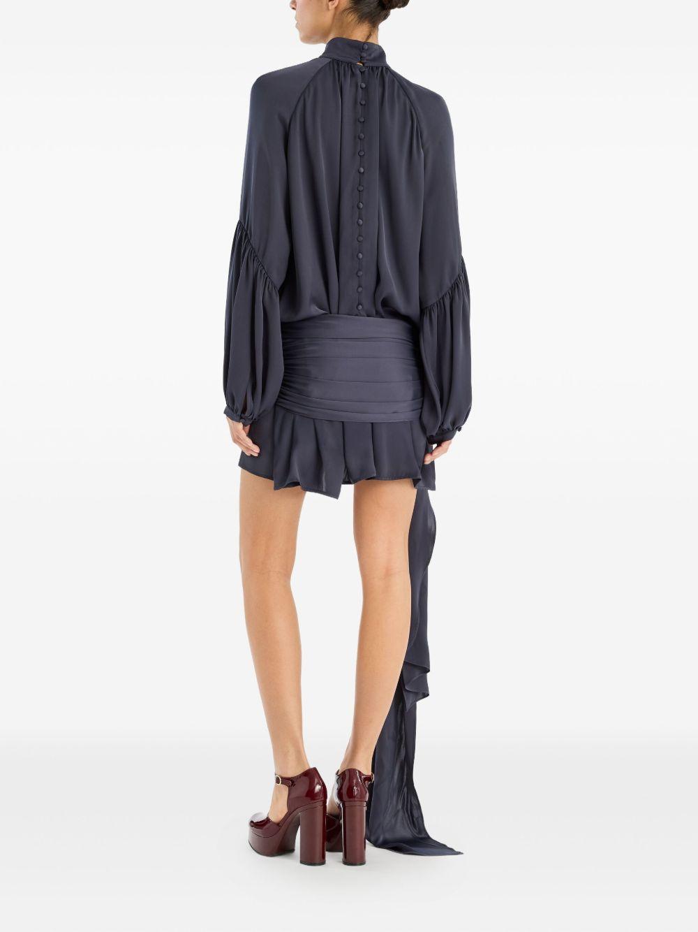 ROTATE Abito corto con cinturino in raso 