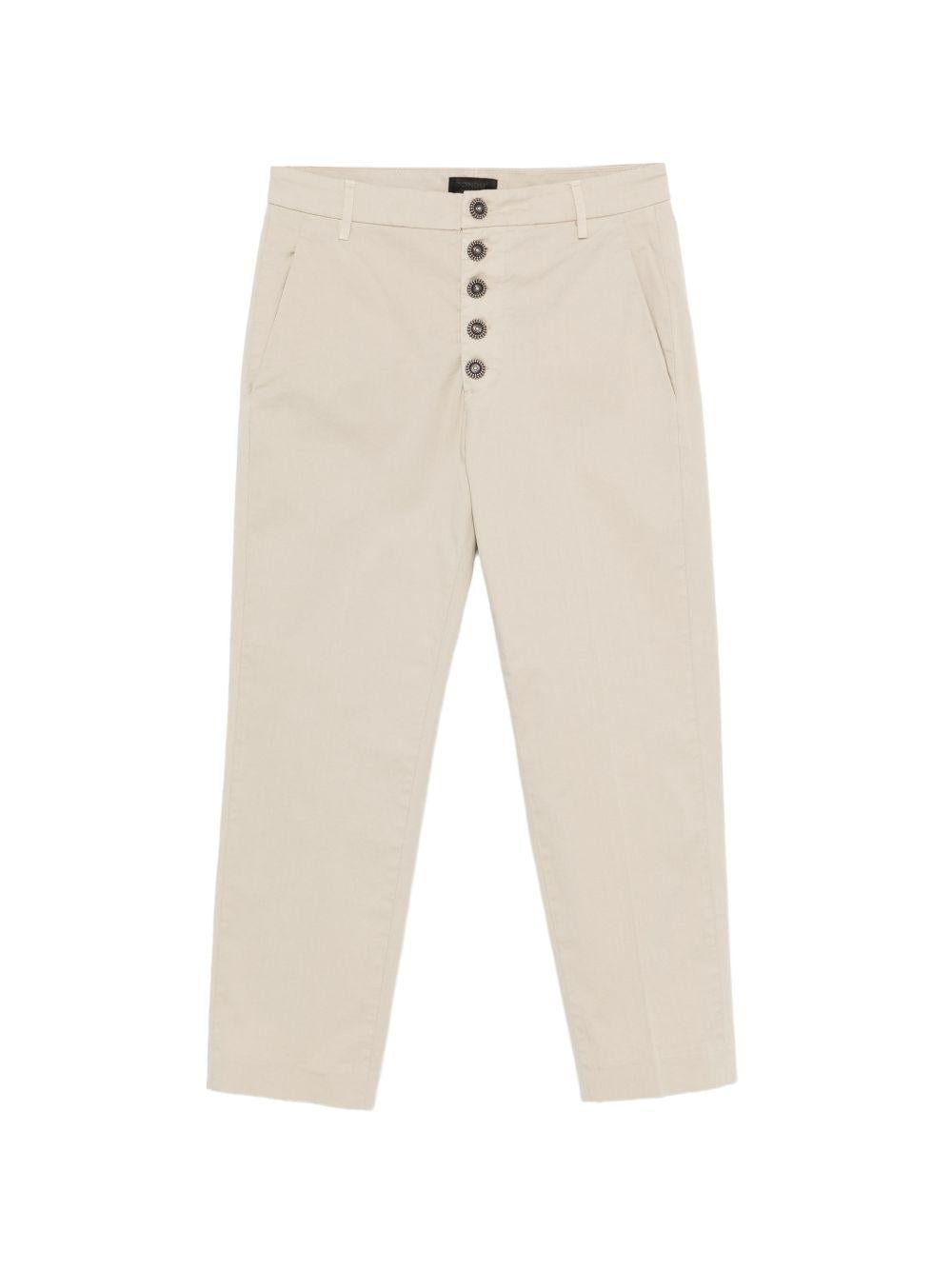 DONDUP Pantaloni Nima beige con bottoni 