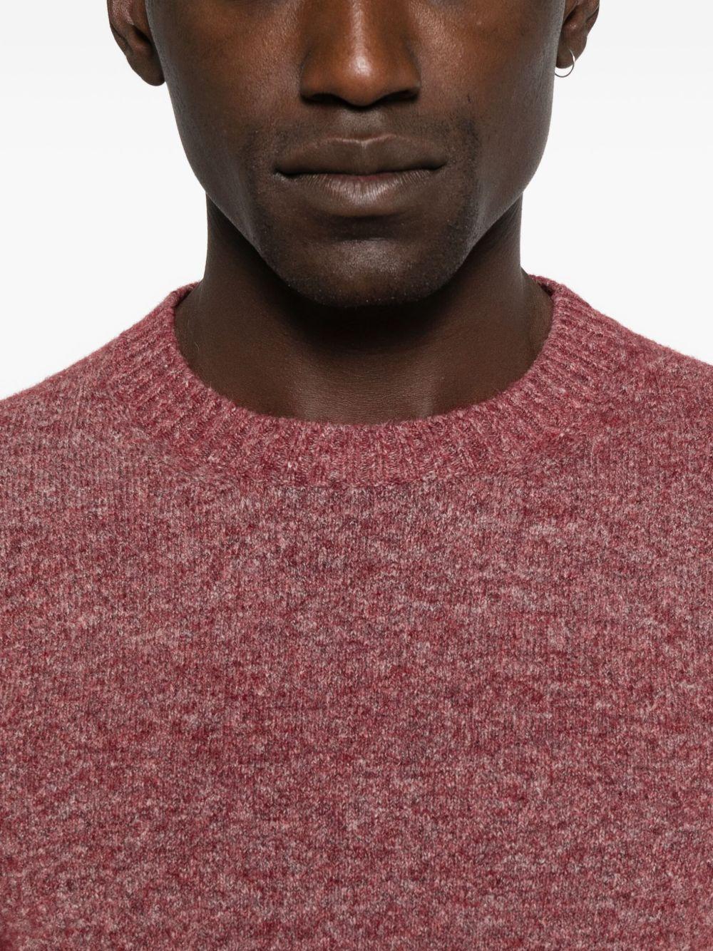 KANGRA Maglia girocollo rosso melangé 