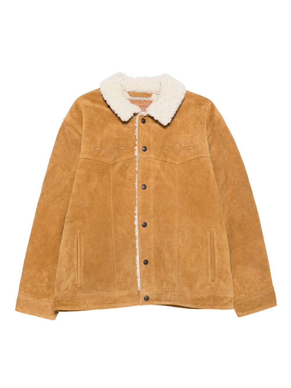 LEVIS Giacca in suede con collo in shearling 