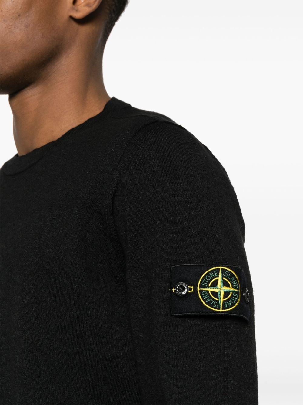 STONE ISLAND Maglia girocollo nera 