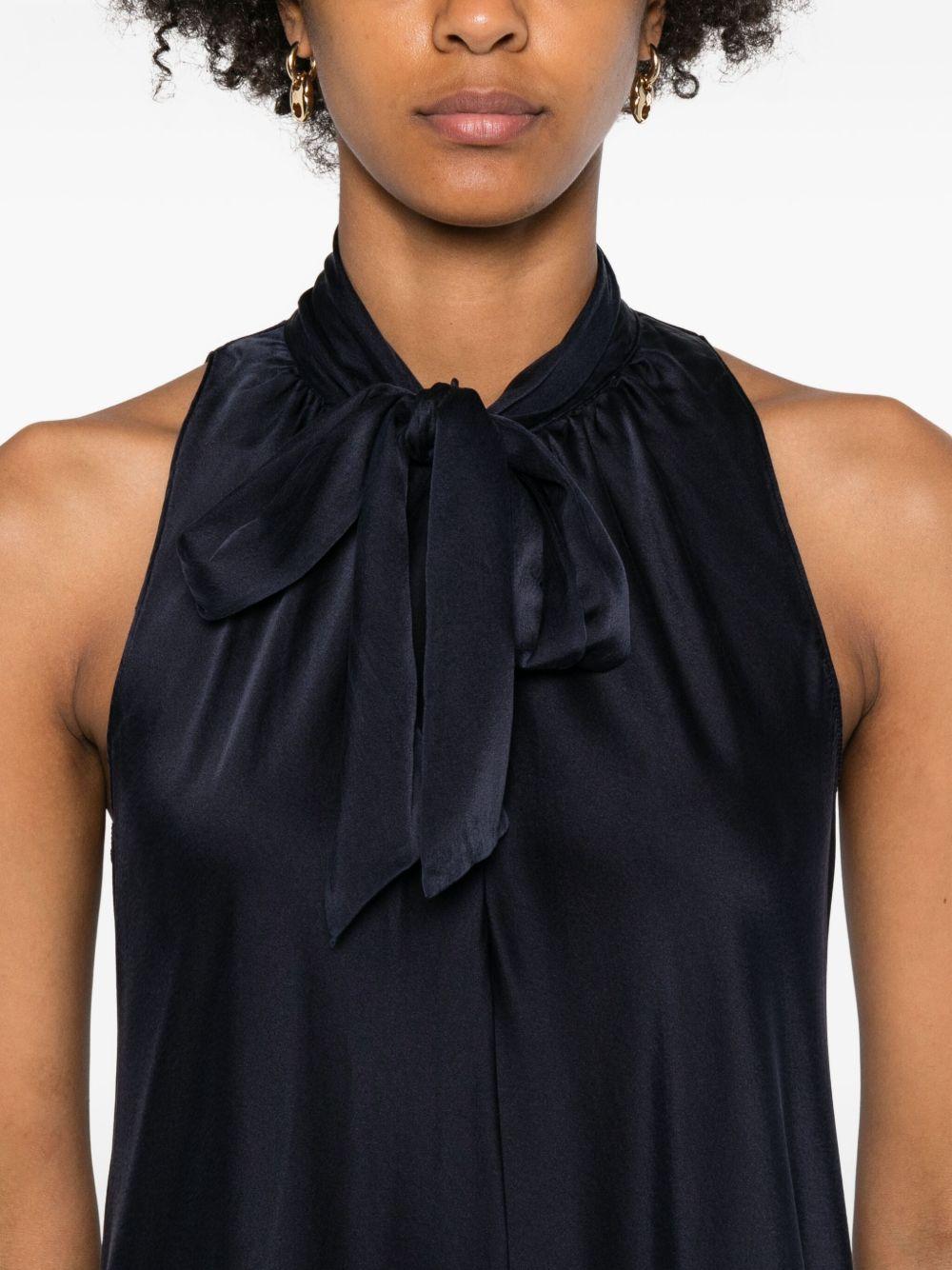 FORTE FORTE Abito lungo con collo lavallière 