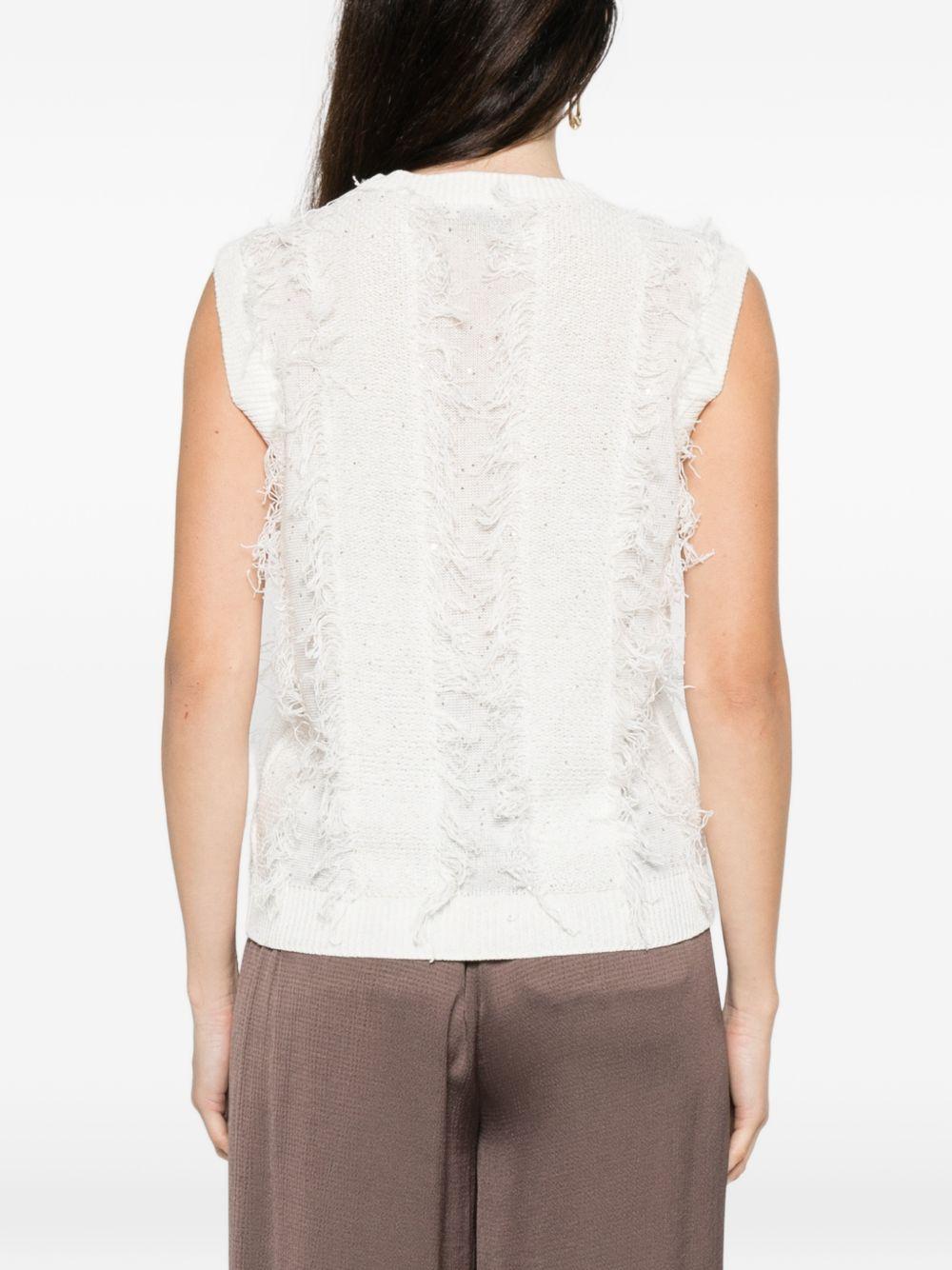 PESERICO Maglia bianca con pizzo 