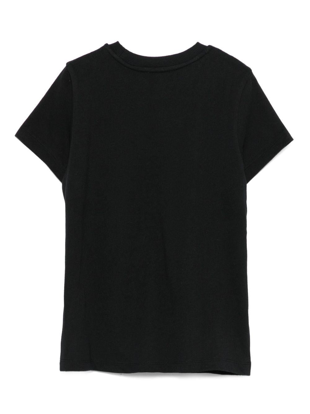 MOSCHINO T-shirt nera con stampa logo 