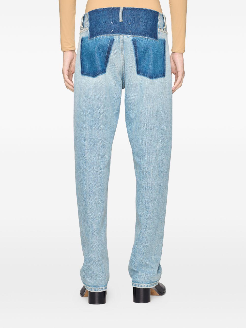 MAISON MARGIELA Jeans straight-leg in denim patchwork indaco 