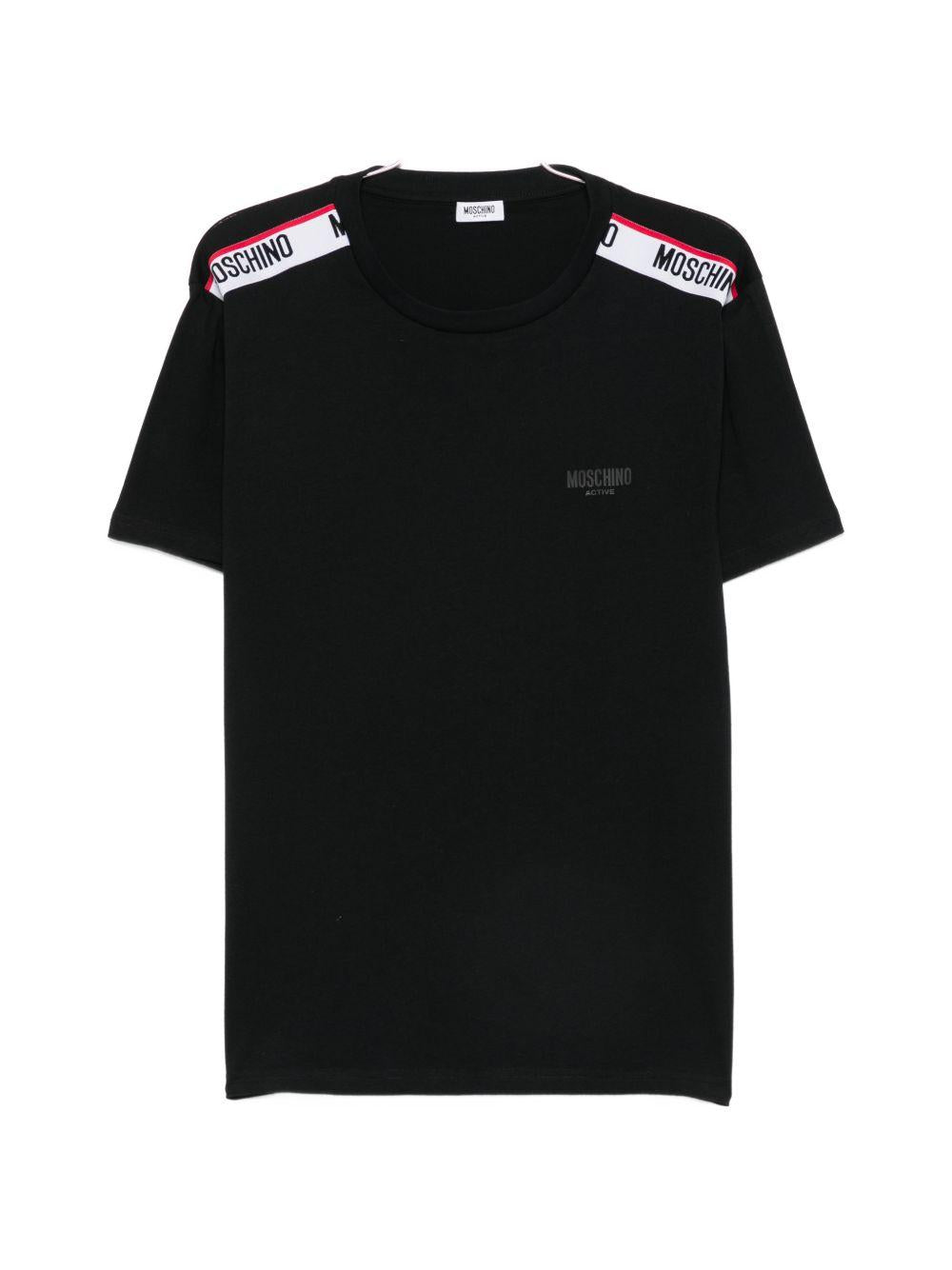 MOSCHINO UNDERWEAR T-shirt nera con logo 
