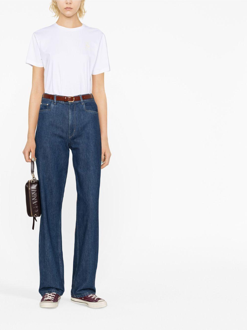 MARANT ETOILE T-shirt bianca slim a maniche corte 