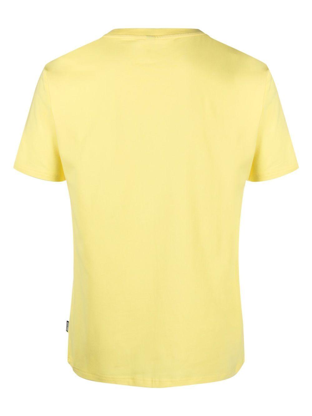 MOSCHINO UNDERWEAR T-shirt in cotone giallo con logo<BR/> 