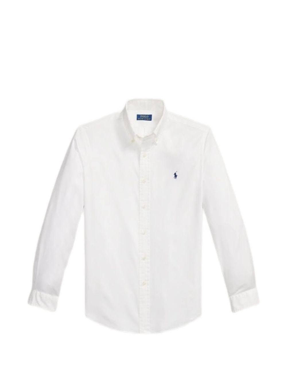 POLO RALPH LAUREN Camicia bianca con logo Polo Pony 