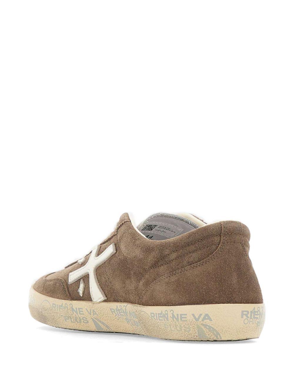 PREMIATA Sneakers David in camoscio marrone con logo 