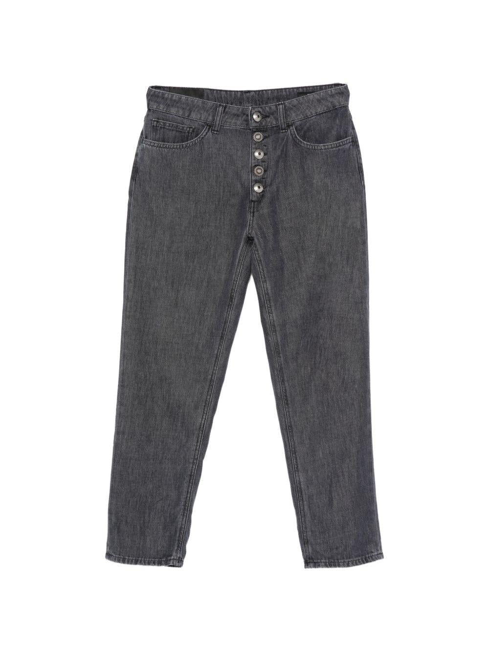 DONDUP Jeans Koons grigi con bottoni 