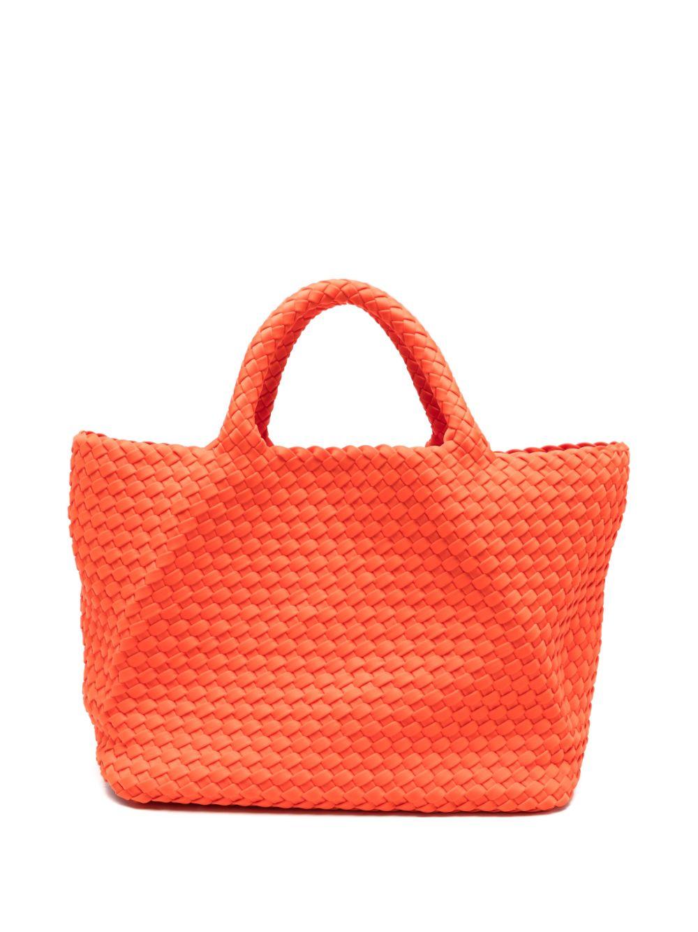 MARREA Borsa a mano arancione con texture intrecciata 