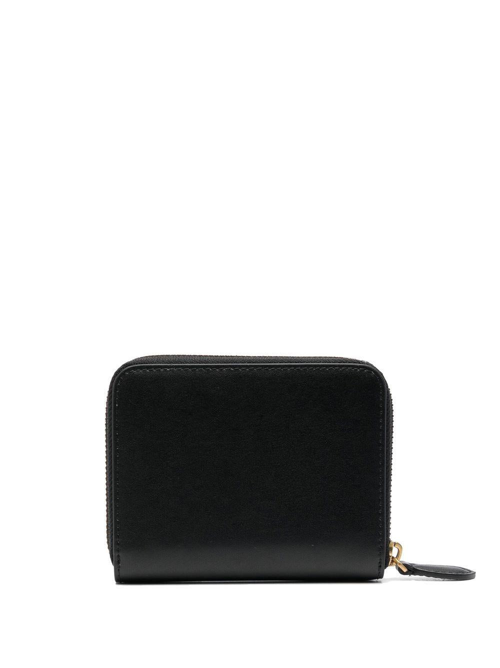 PINKO Portafoglio Taylor con zip in pelle nera 