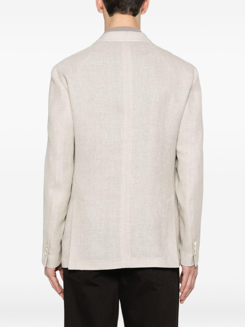 LARDINI Blazer beige con patch pockets 