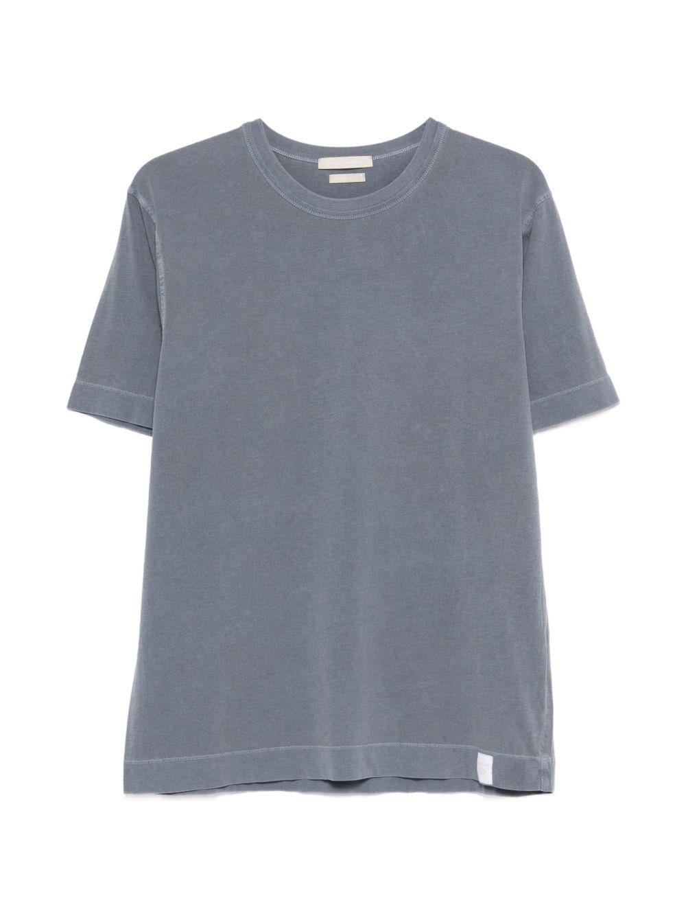 DANIELE FIESOLI T-shirt in cotone blu a maniche corte 
