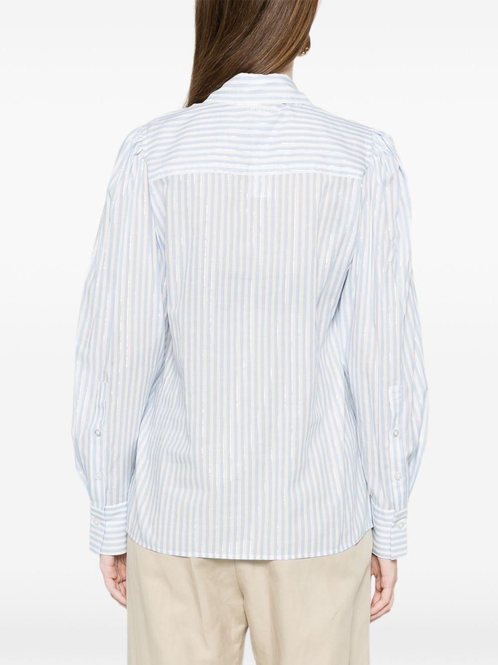 TWINSET Camicia a righe bianche e celesti 