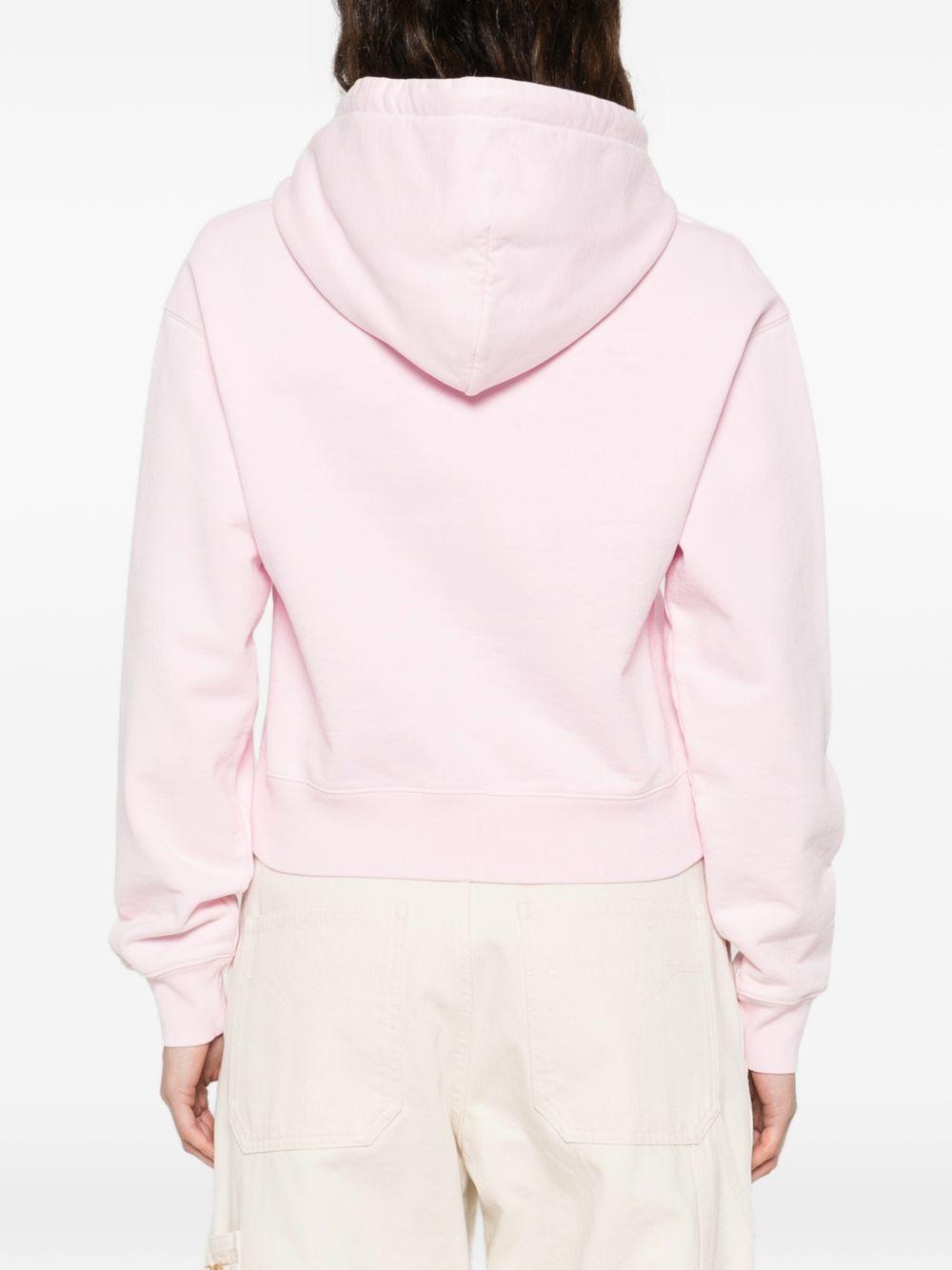 JACQUEMUS Felpa Gros Grain rosa con cappuccio 