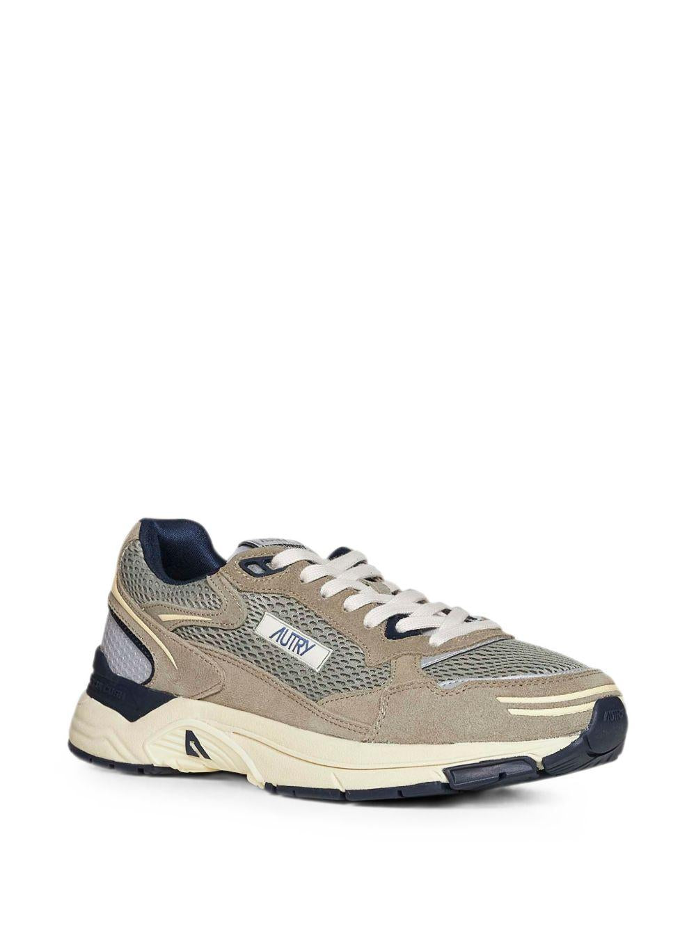 AUTRY Sneakers Hyperway in suede e mesh kaki 