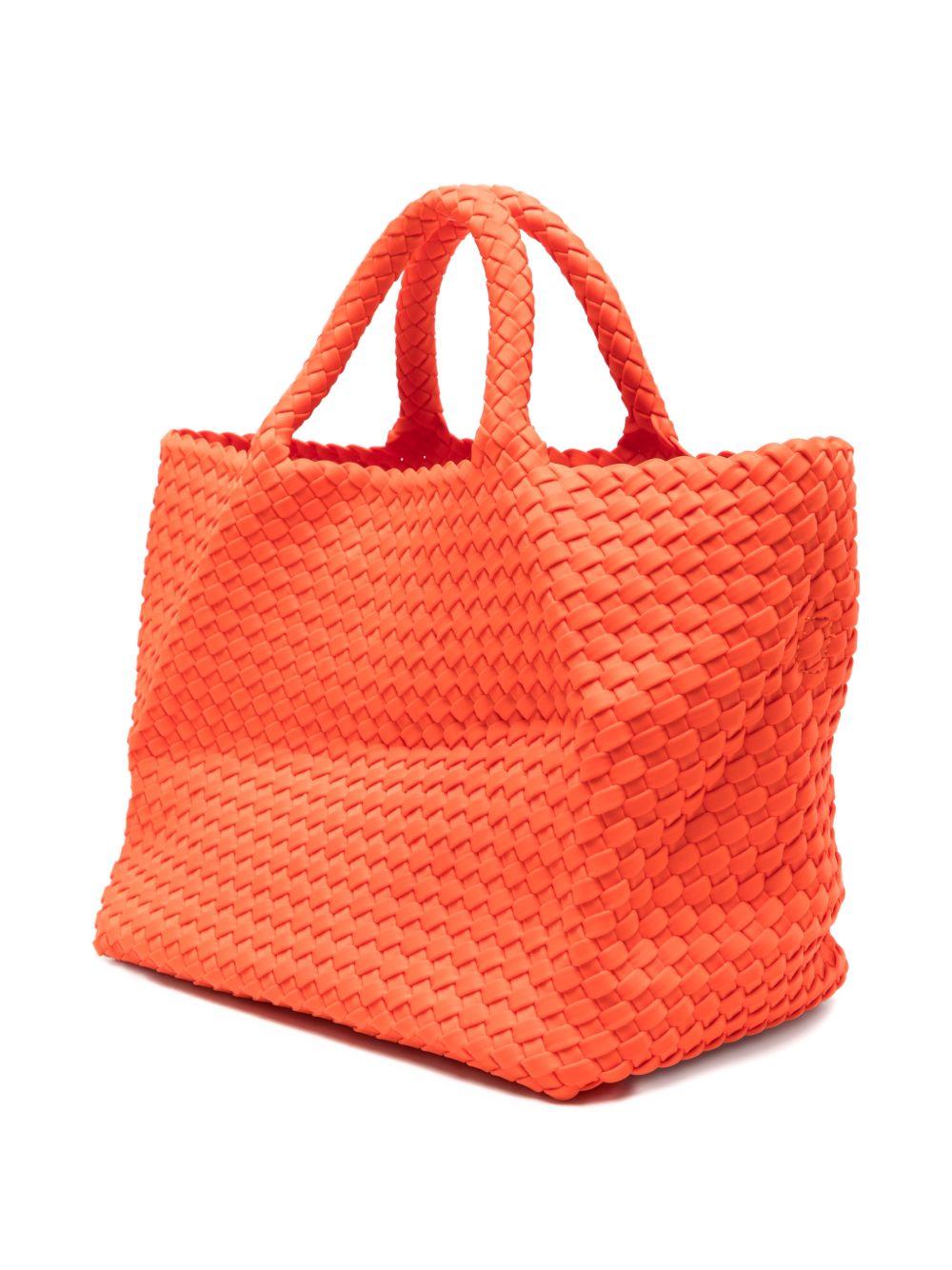 MARREA Borsa a mano arancione con texture intrecciata 