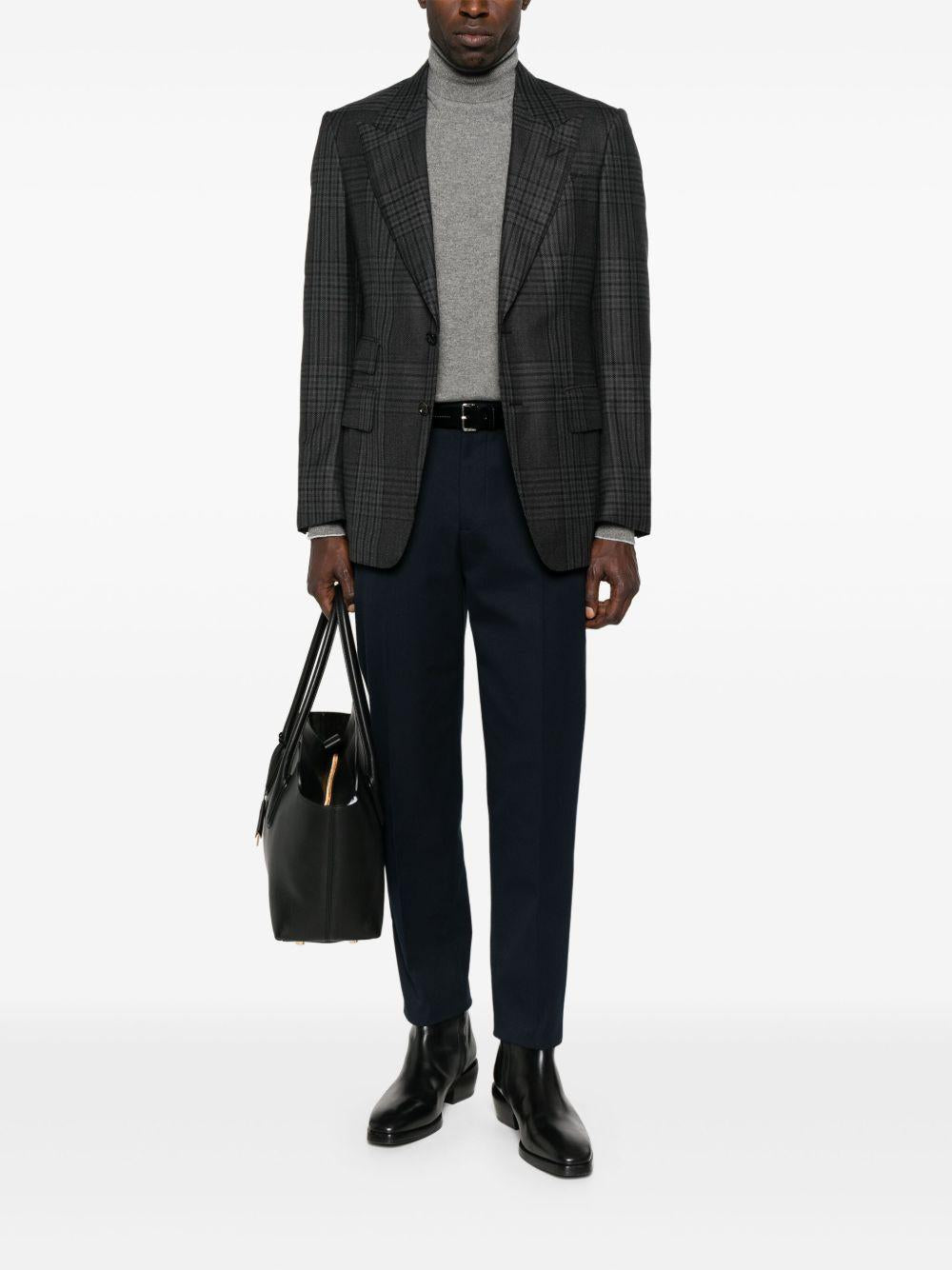 BRUNELLO CUCINELLI Maglia a collo alto in cashmere grigio 