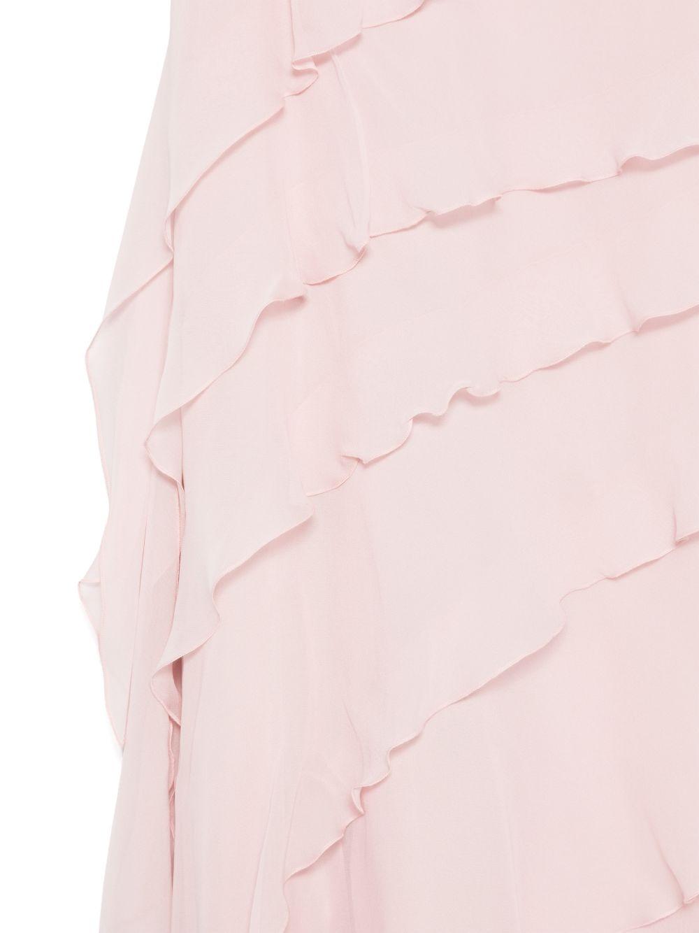 ANTONELLI Abito rosa Marilyn con rouches a cascata 