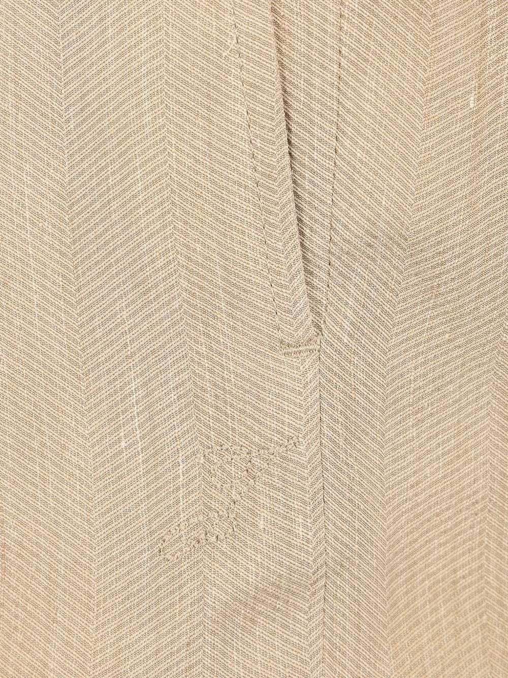 JACQUEMUS Bermuda lunghi beige in cotone con pinces 