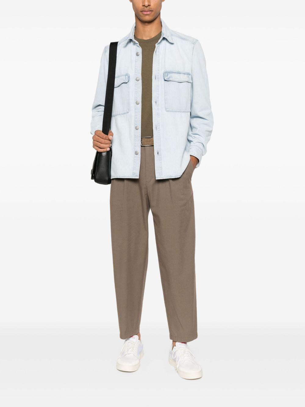 TOM FORD T-shirt in misto cotone marrone girocollo 