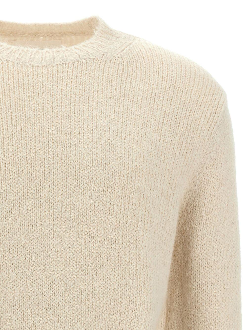 JIL SANDER Maglione girocollo in lana beige 