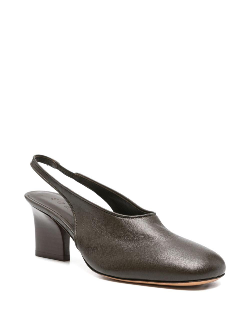 SOEUR Slingback Joan con tacco in morbida pelle di agnello <BR/> 