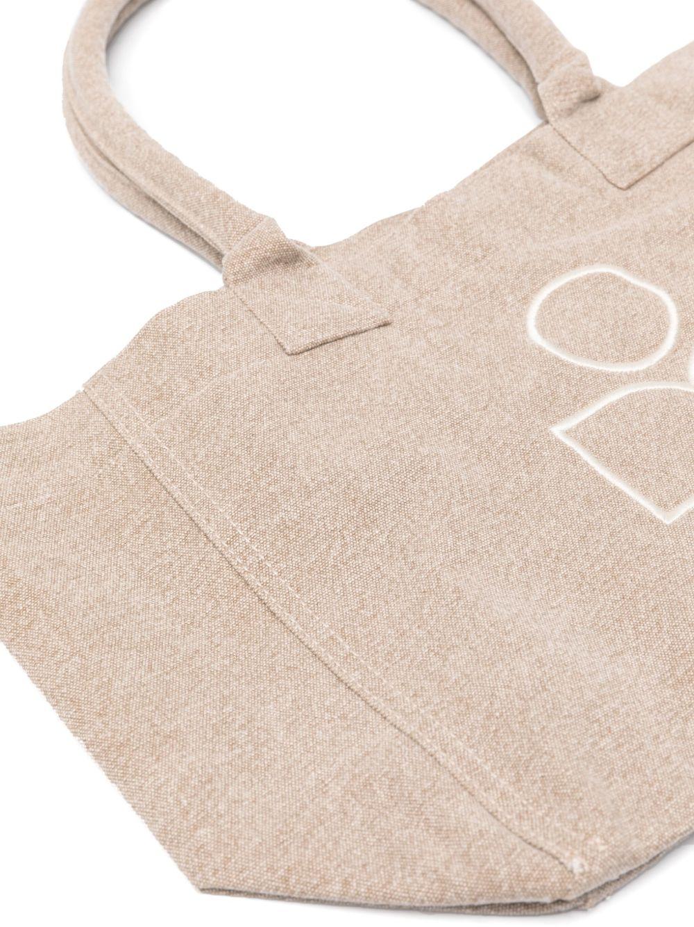 ISABEL MARANT Borsa shopping Yenky Zipper beige in cotone 