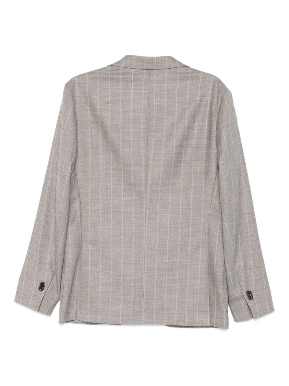 CORNELIANI Giacca grigia con motivo gessato 