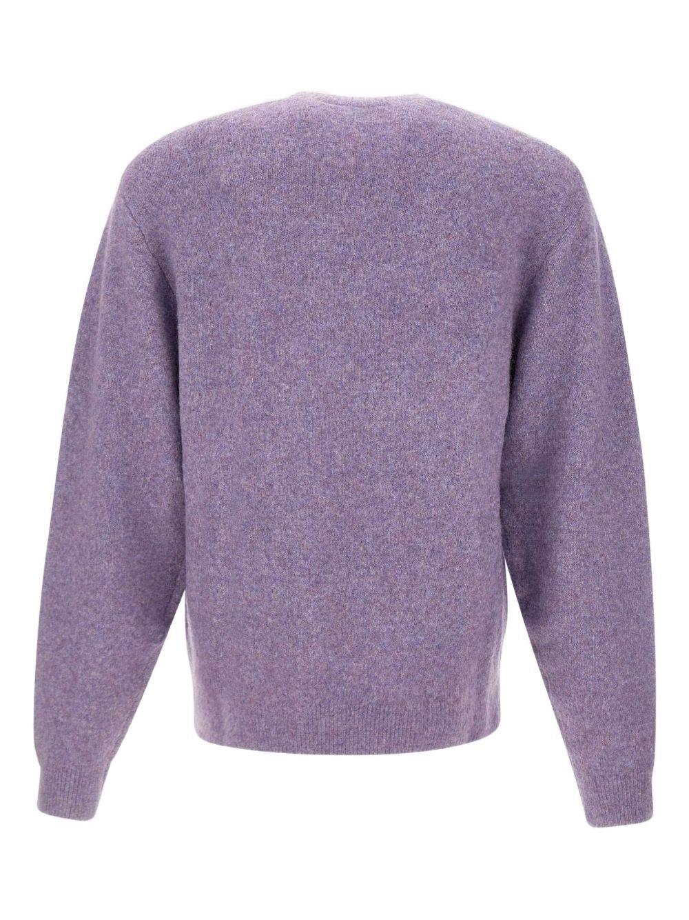 CARHARTT WIP Felpa girocollo viola con logo 