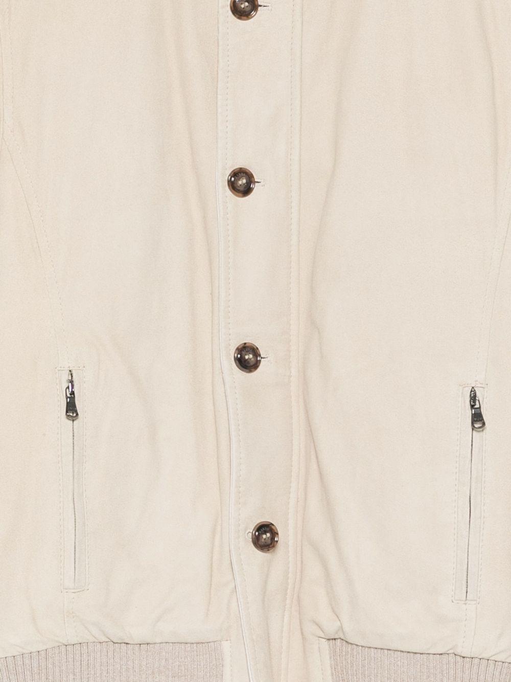 BARBA Giubbotto con tasche color panna 