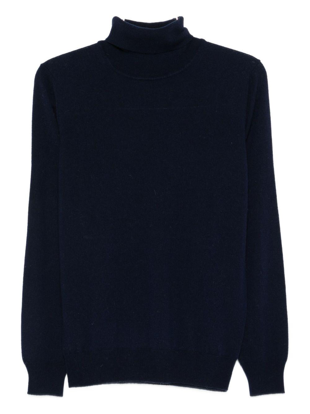 KANGRA Maglia a collo alto blu navy 