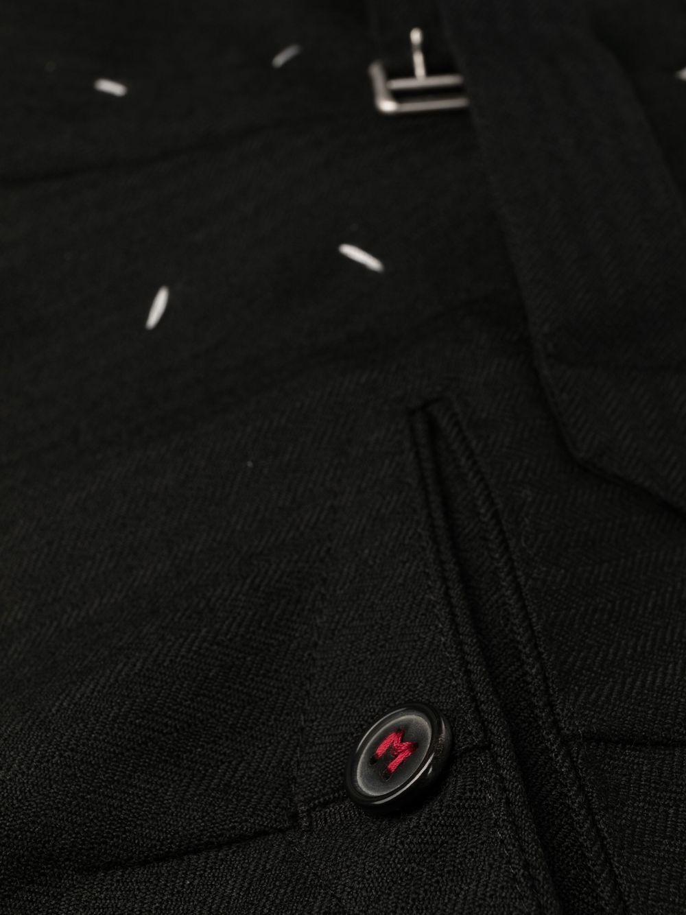 MAISON MARGIELA Pantaloni neri a gamba dritta 