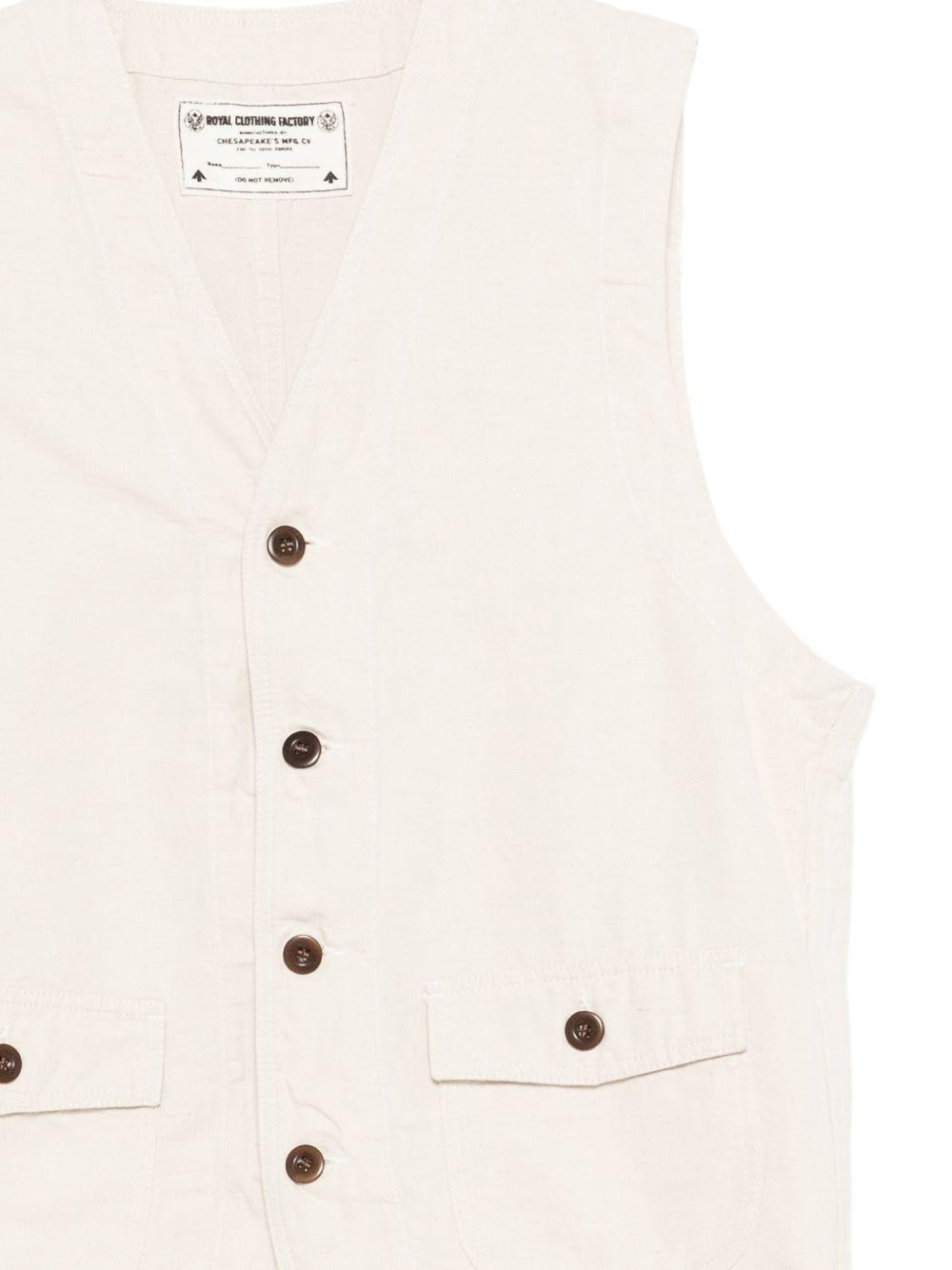 CHESAPEAKES Gilet beige con tasche 