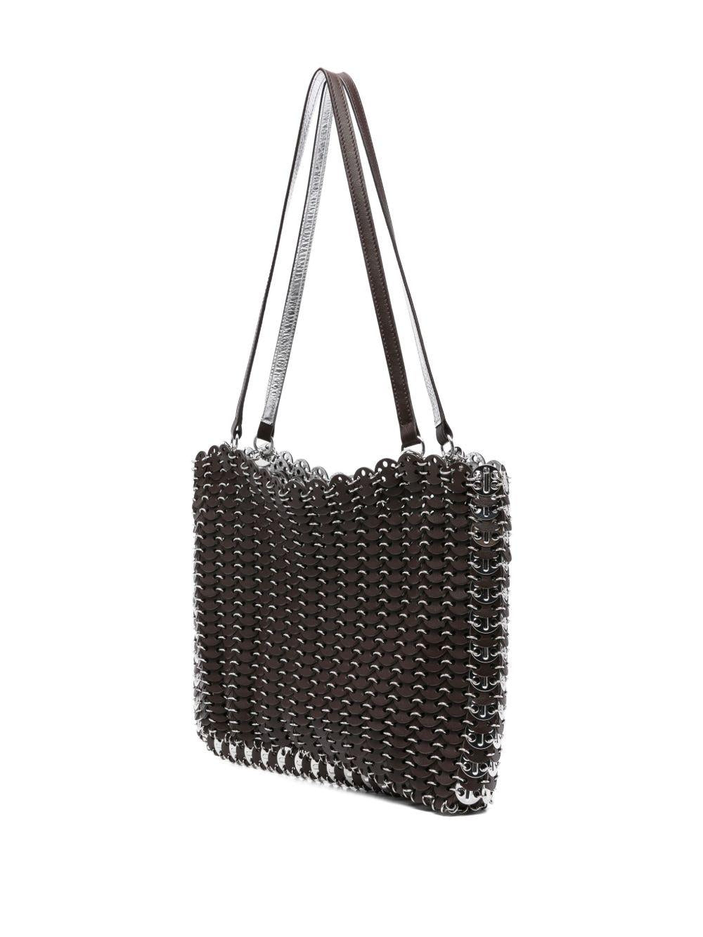 RABANNE Borsa a spalla in pelle con catena 