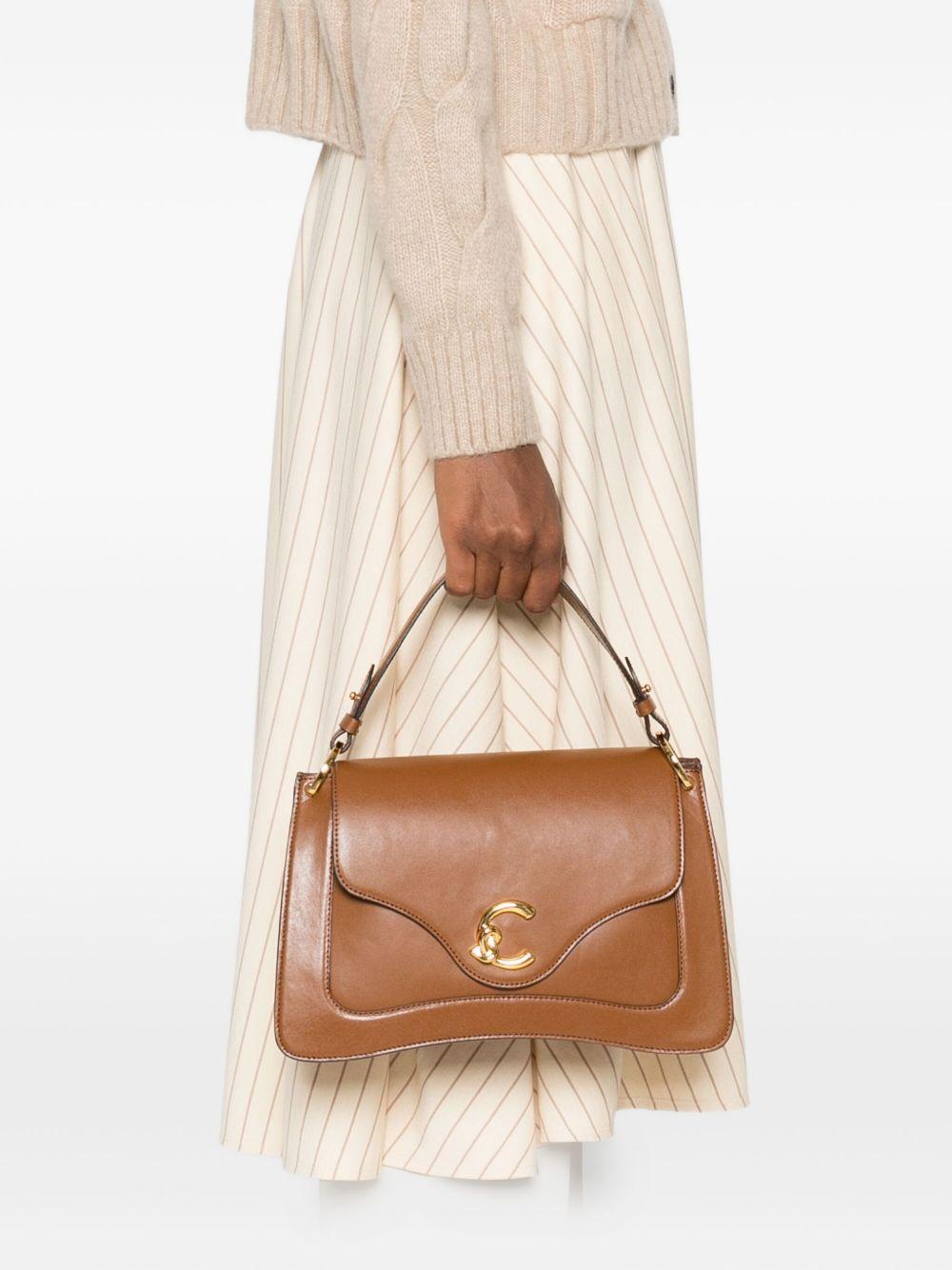 COCCINELLE Borsa marrone con manico superiore 