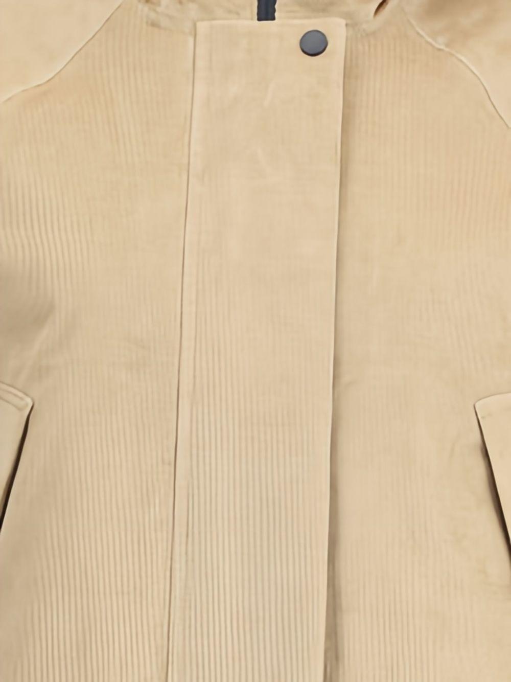 WOOLRICH Giubbotto beige con cappuccio 