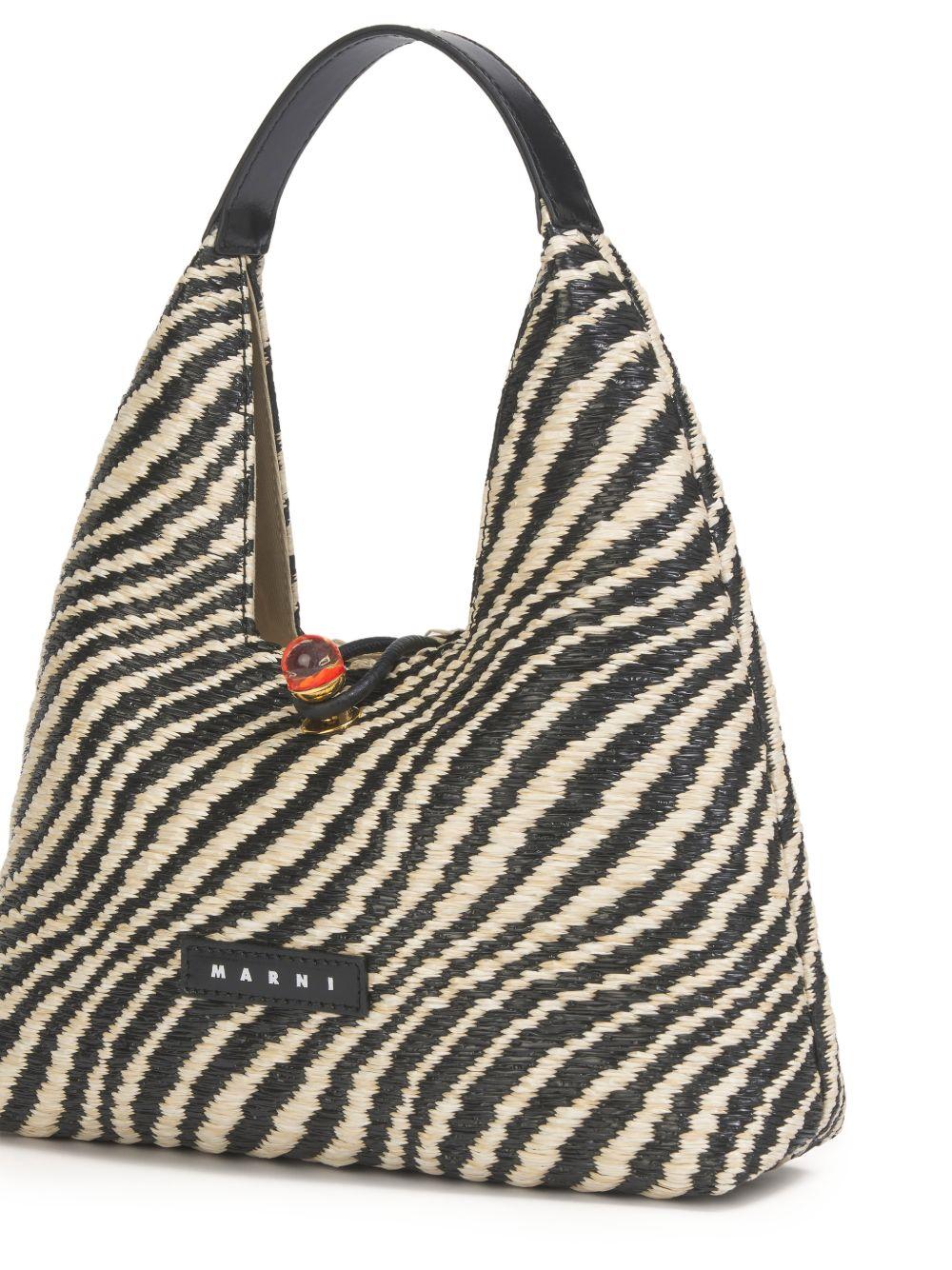 MARNI Borsa motivo zebrato con logo 