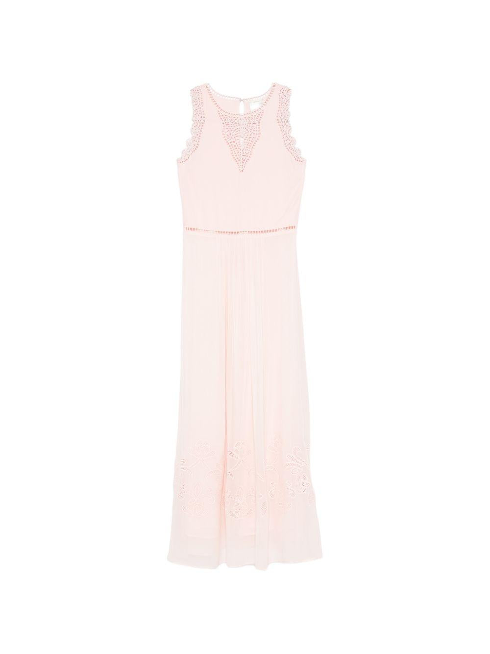 FORTE FORTE Abito My Dress con ricami in pizzo in cotone rosa 