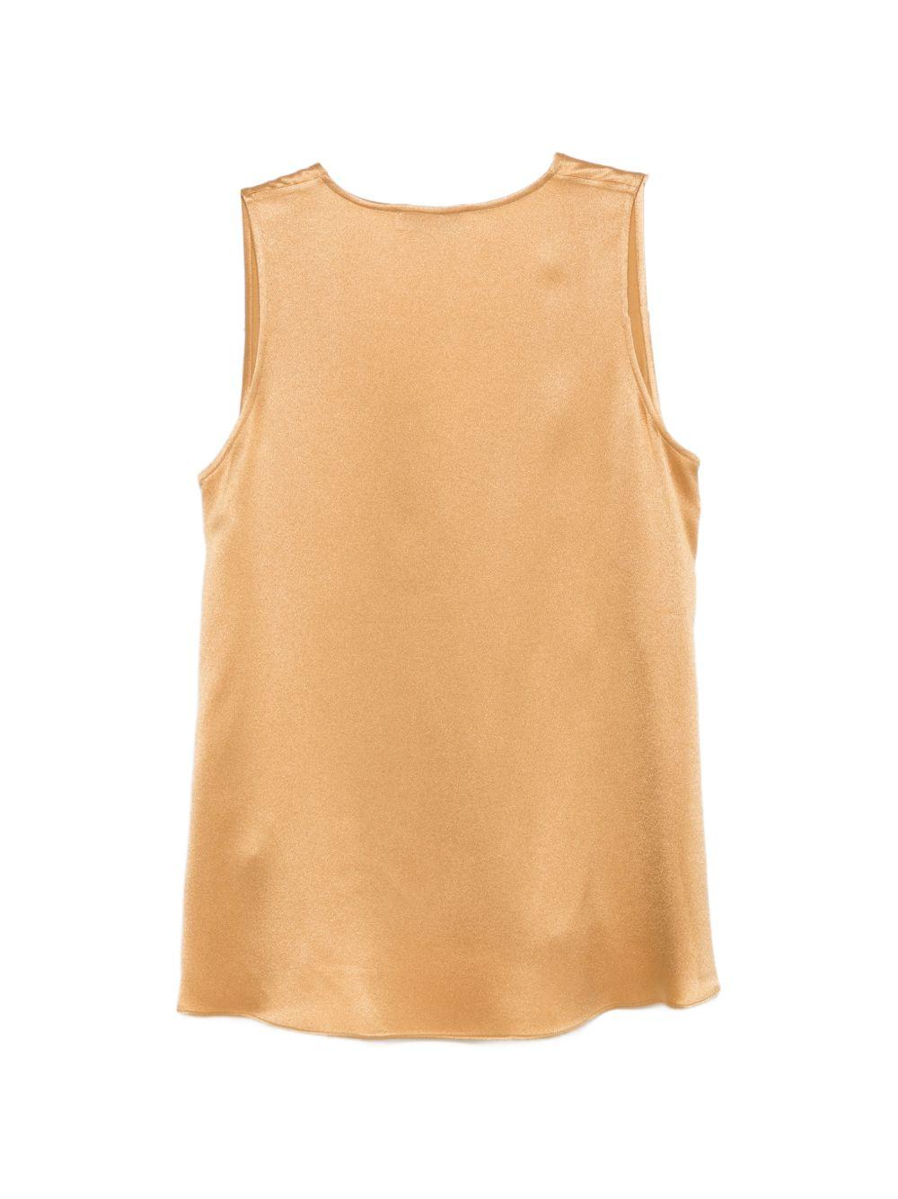 ANTONELLI Top Angelica arancione con scollo a V 