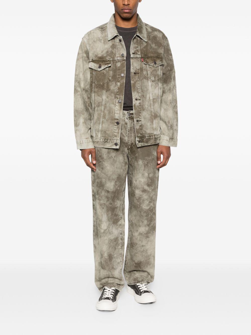 LEVIS Giacca verde e beige con applicazione logo 