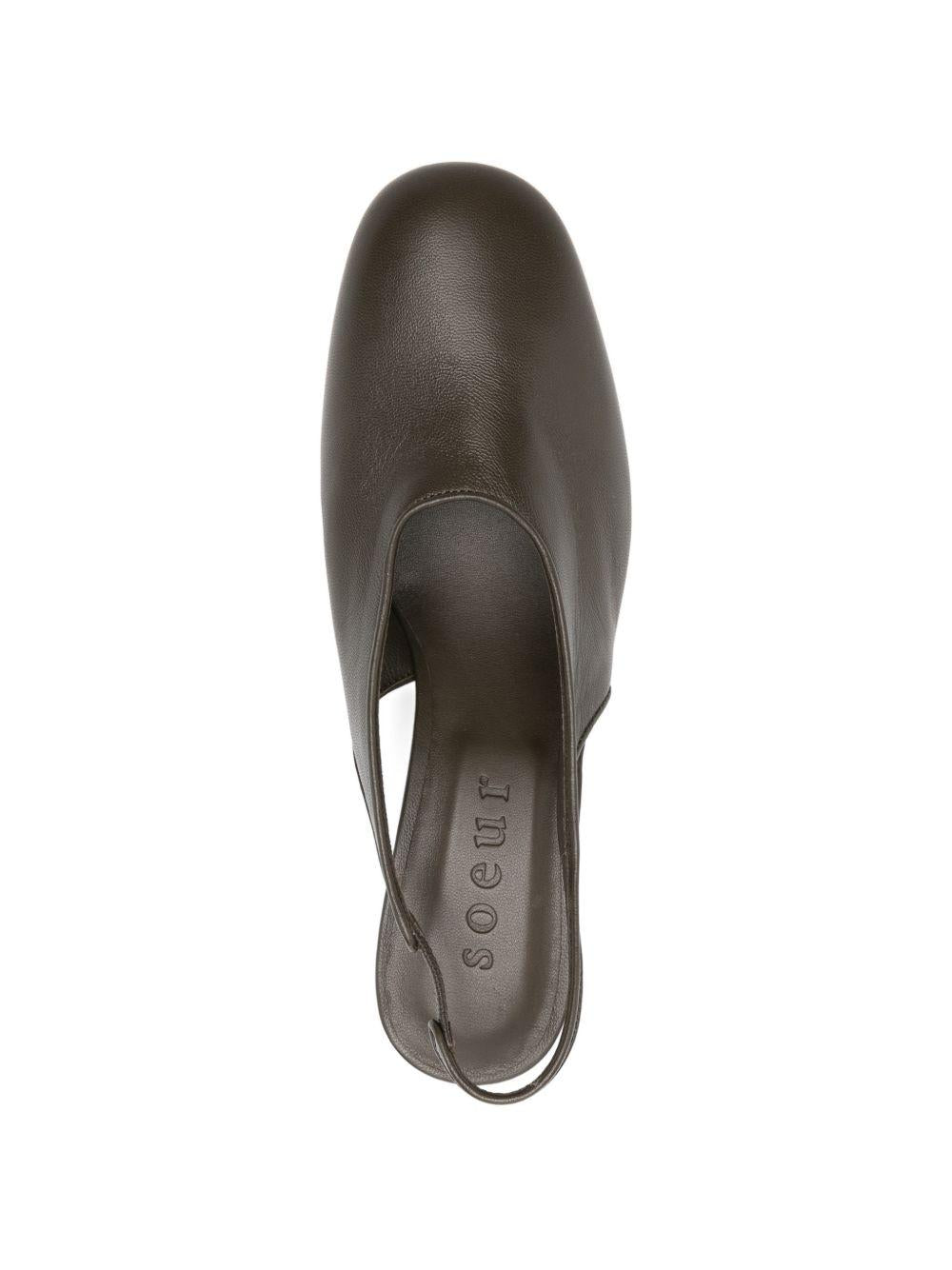 SOEUR Slingback Joan con tacco in morbida pelle di agnello <BR/> 