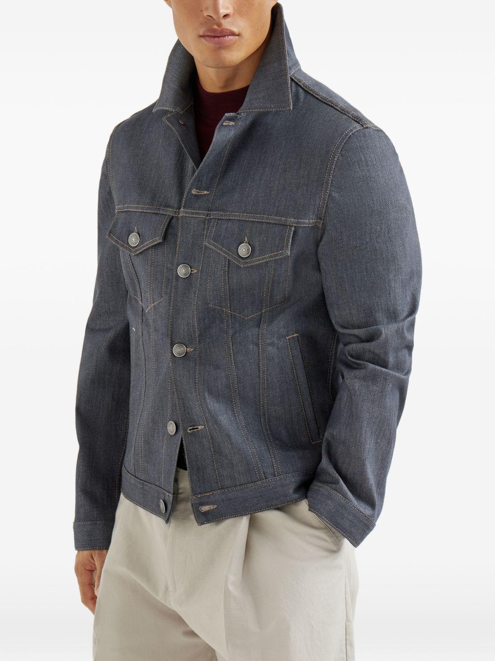 BRUNELLO CUCINELLI Giacca in denim con bottoni 