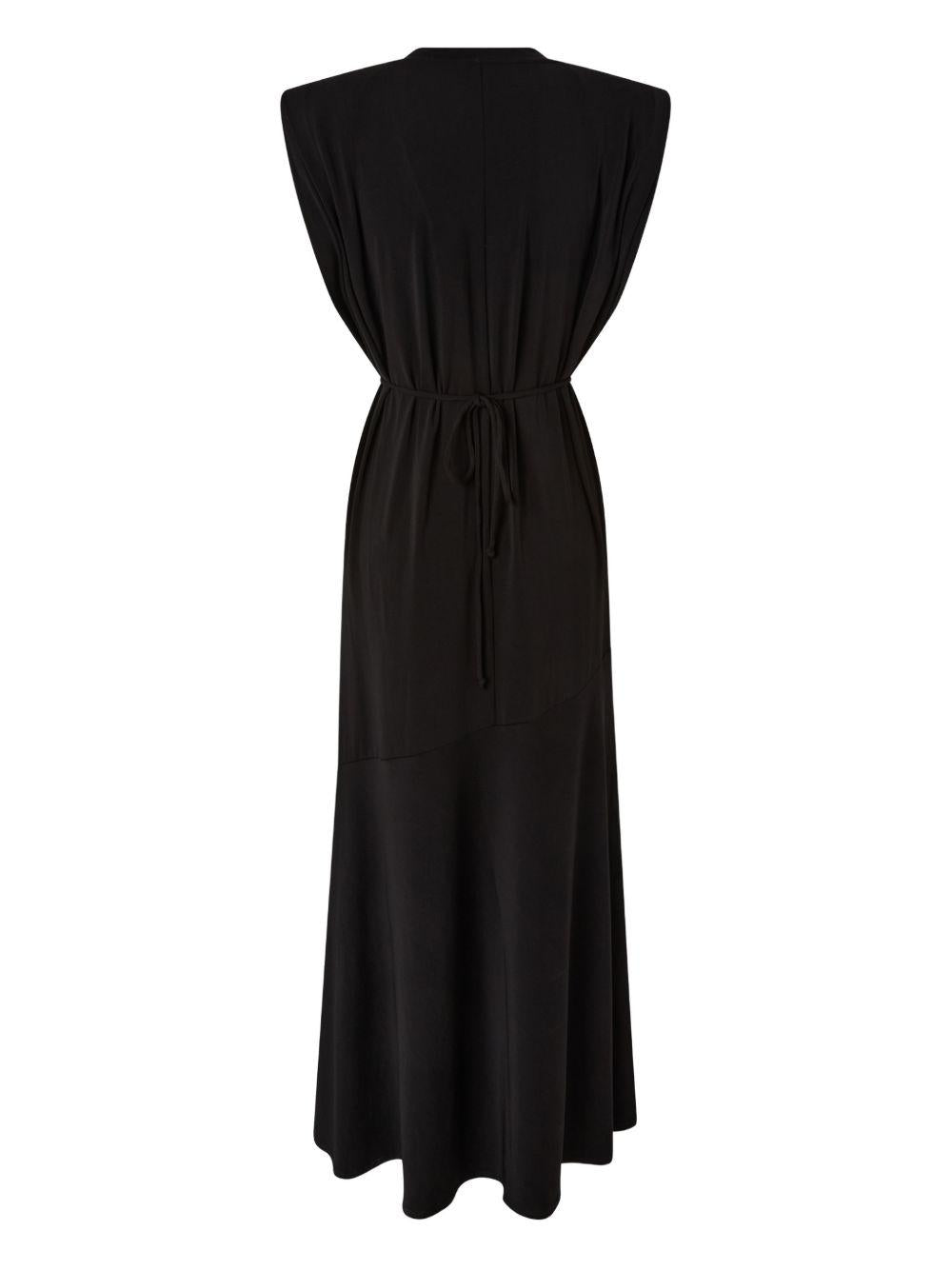 PINKO Abito lungo Alexiana nero con cintura 