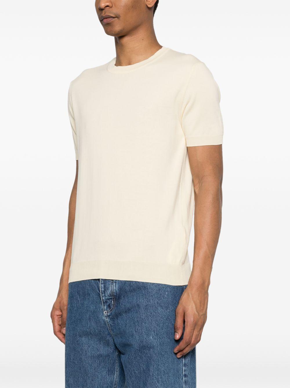 BARACUTA T-shirt in cotone avorio a maniche corte 